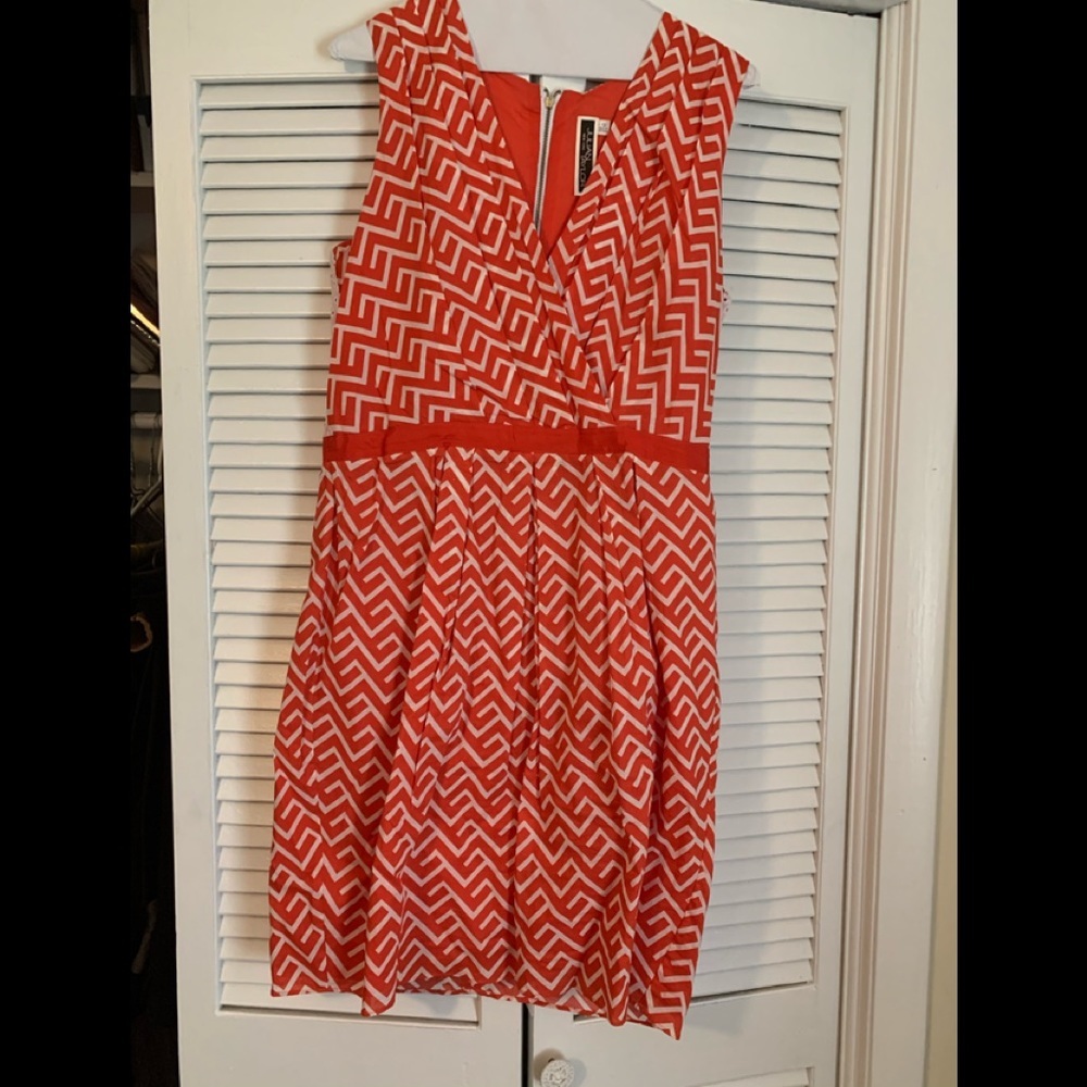 Orange and white dress